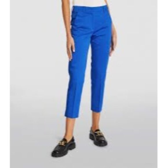 Weekend Max Mara Blue Cropped Cigarette Pants, Size 4 - Picture 1 of 6